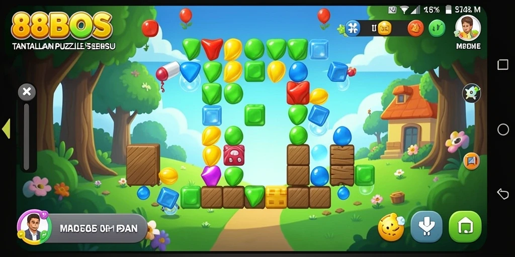 Tampilan gameplay seru dan menantang dari 88BOS.