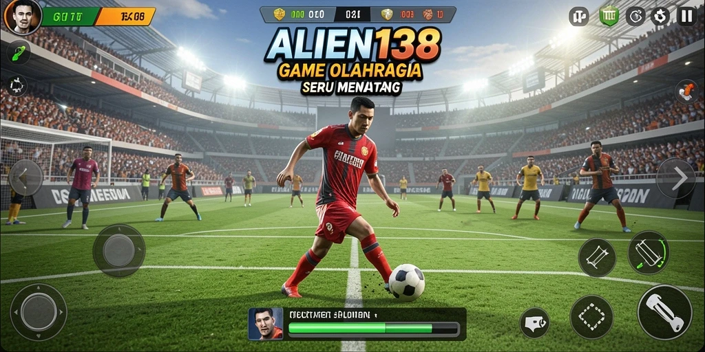 Screenshoot utama ALIEN138 menampilkan serunya pertandingan olahraga.