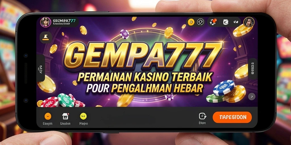 Screenshot utama GEMPA777 menampilkan gameplay Kasino yang mendebarkan.