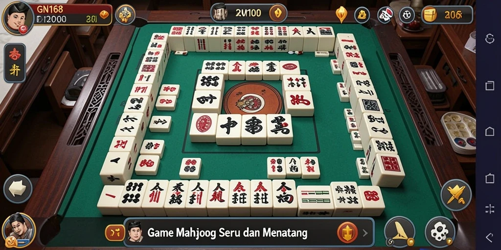 Tampilan gameplay GN168 dengan ubin Mahjong yang menawan.