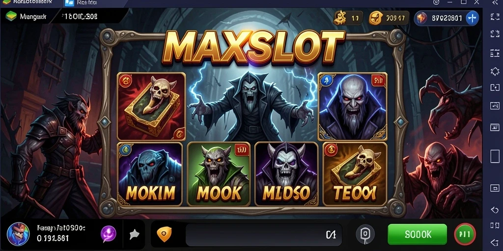 Screenshot dari gameplay MAXSLOT yang menyeramkan dan mencekam.