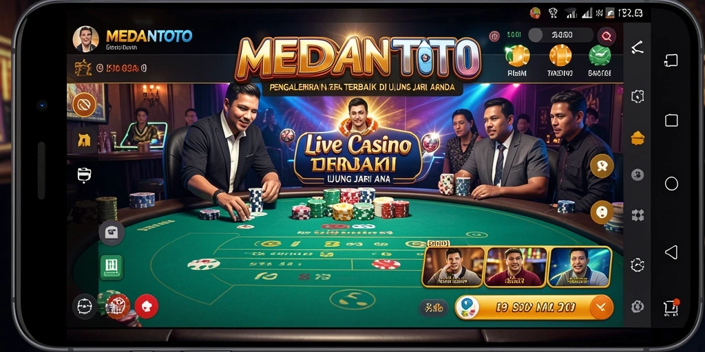 Tampilan gameplay Live Casino yang memukau di MEDANTOTO.