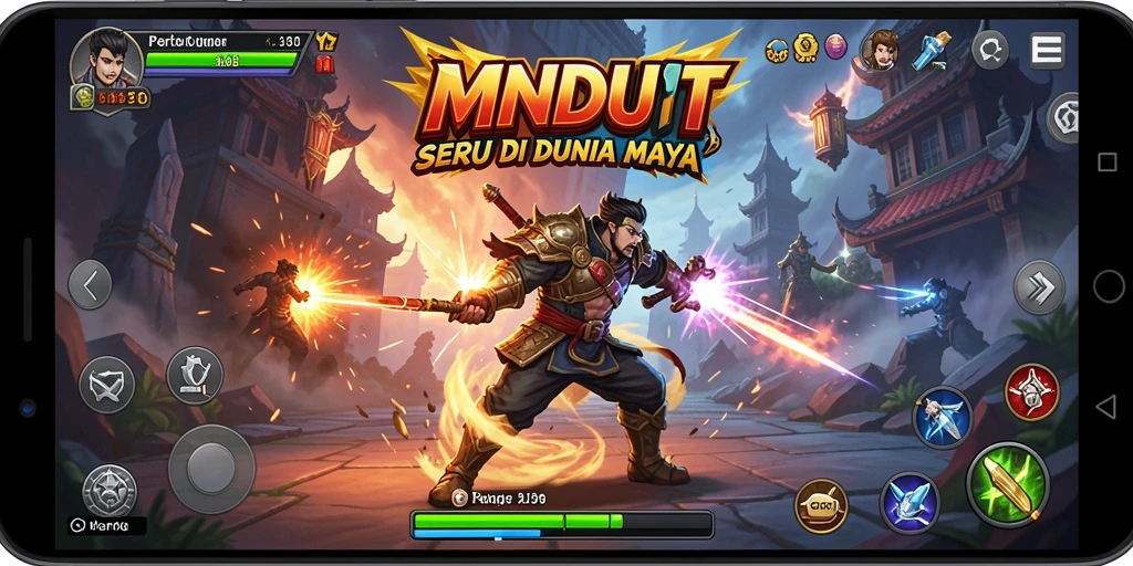 Tangkapan layar MNDUIT menampilkan pertarungan yang mendebarkan dan intens.