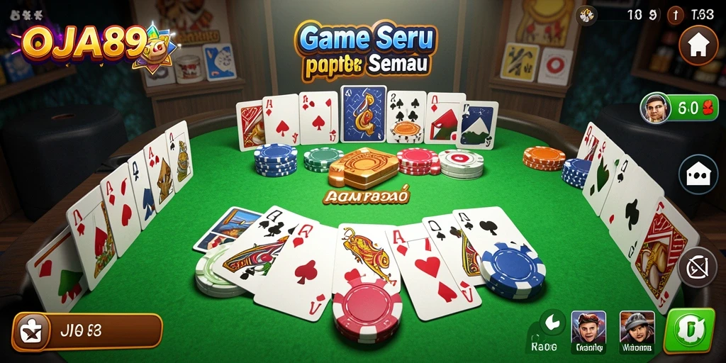 Tampilan gameplay OJA89 dengan suasana Gaple yang seru.