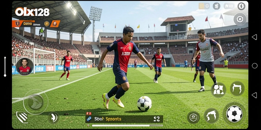 Tampilan gameplay OLX128 yang memukau dalam pertandingan olahraga.