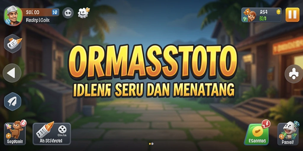 Tampilan gameplay ORMASSTOTO yang menonjolkan elemen Idle.