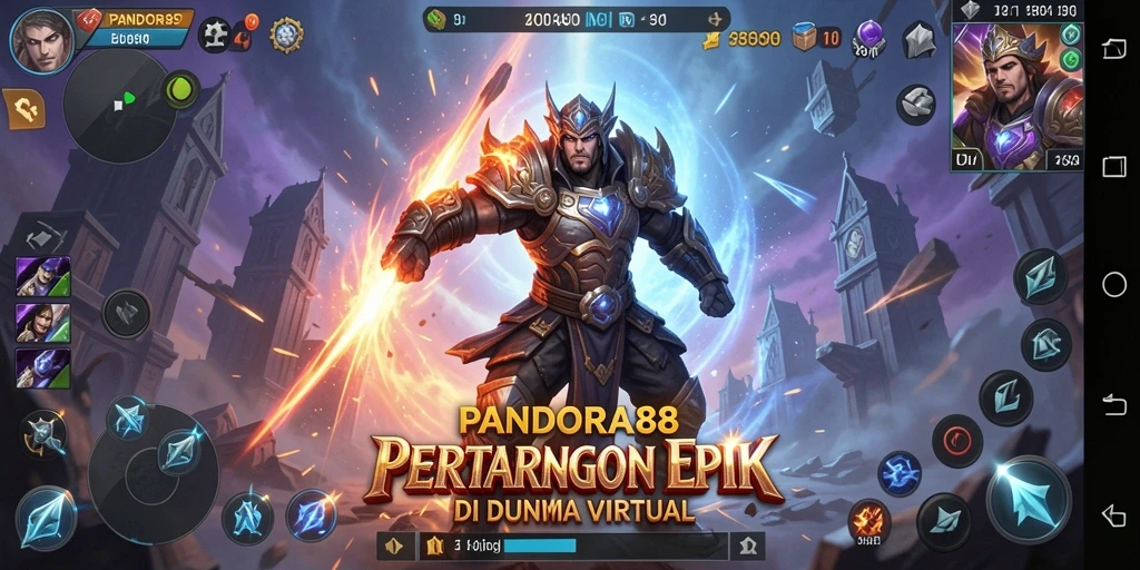 Screenshot utama PANDORA88 menampilkan aksi pertarungan yang memukau.