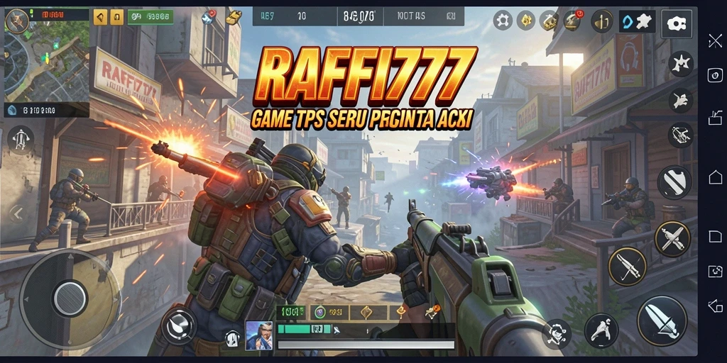 Screenshot utama RAFFI777 menunjukkan aksi seru dalam pertempuran TPS.