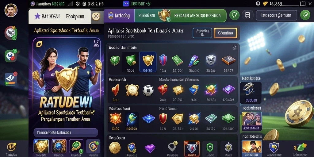 Tampilan gameplay <strong>RATUDEWI</strong> yang menarik dengan berbagai pilihan taruhan olahraga.